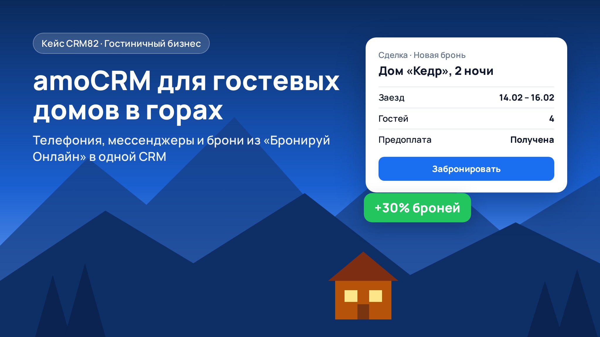 Кейс внедрения amoCRM для Гостевые дома в горах — Гостиничный бизнес